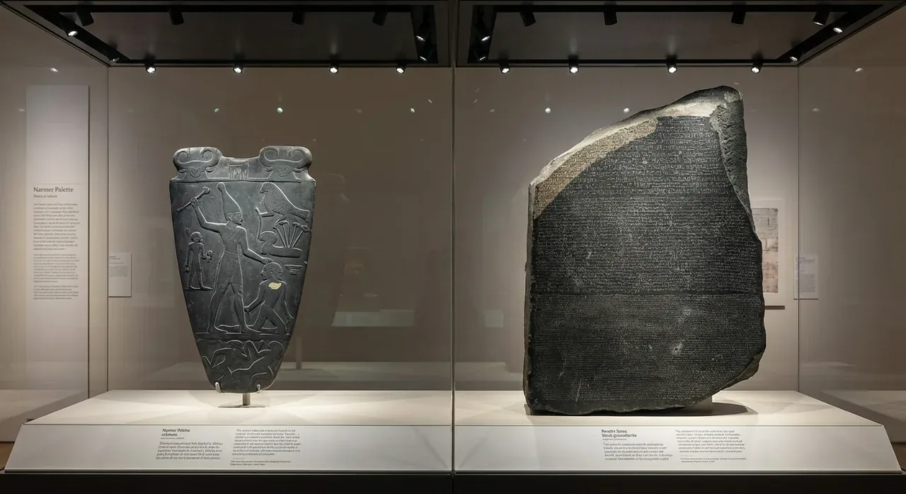Büyük Mısır Müzesi'nin Giza Platosu'na bakan dış mimari cam cephesi